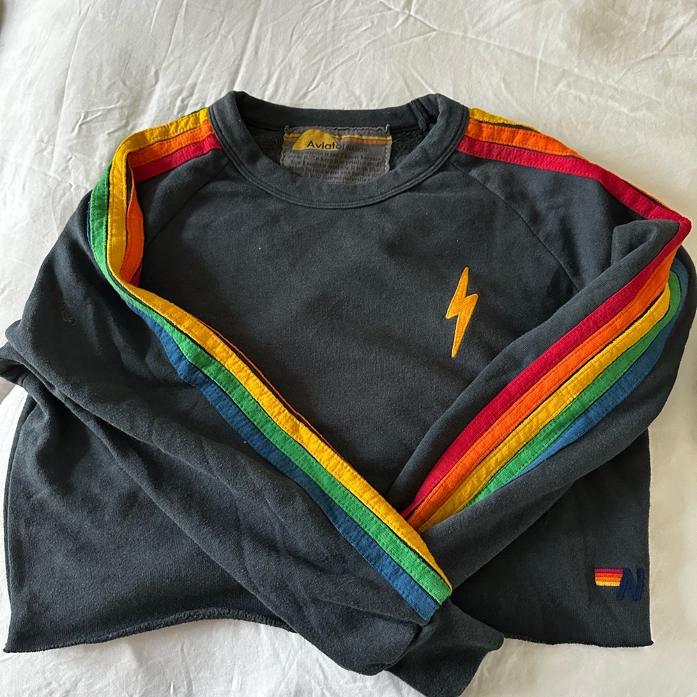 Women’s cropped aviator nation sweatshirt size small